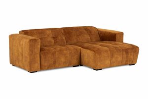 Bluemary sofa med chaiselong - velour stof